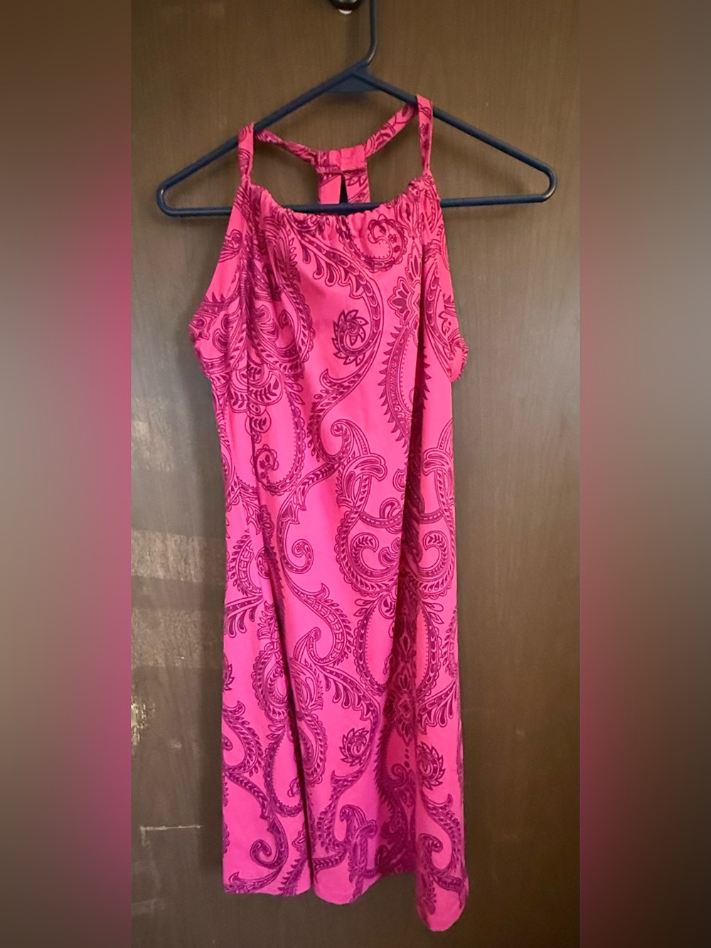 Pink Paisley Halter Dress
